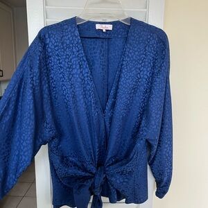 Blue Patterned Women's Top